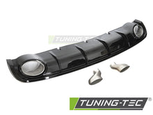 Diffusore Posteriore per Doppio Scarico Nero Lucido Sportivo per Audi A6 C7 2011-2014