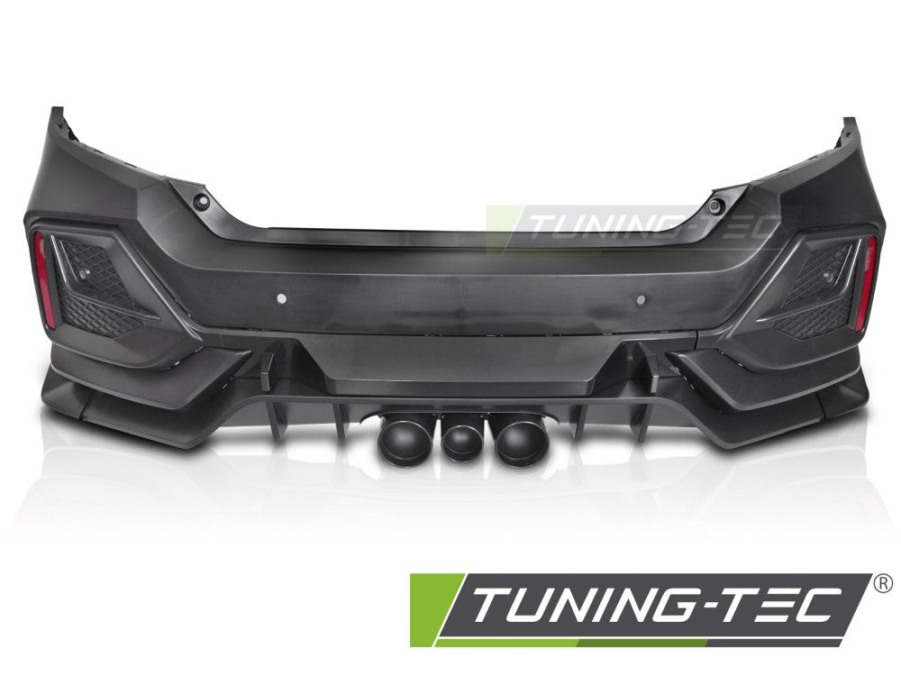 Paraurti Posteriore Sportivo per Honda Civic (Mk10 (FK8 / FC / FK7)) 2016-2021 Berlina, 4 porte