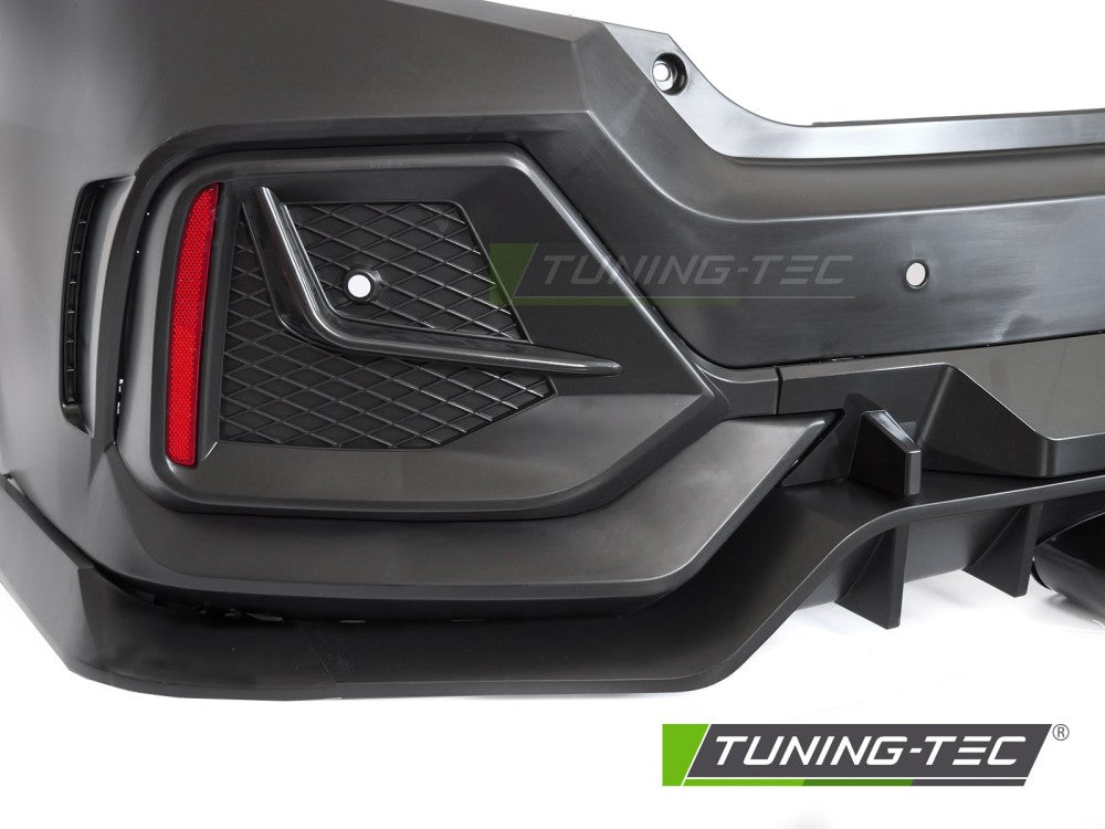 Paraurti Posteriore Sportivo per Honda Civic (Mk10 (FK8 / FC / FK7)) 2016-2021 Berlina, 4 porte