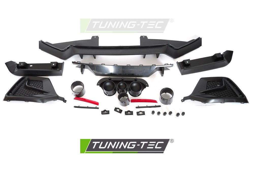 Paraurti Posteriore Sportivo per Honda Civic (Mk10 (FK8 / FC / FK7)) 2016-2021 Berlina, 4 porte