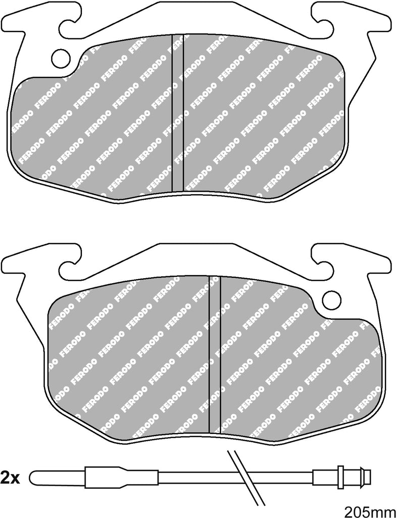 Pastiglie freni Ferodo DS Performance anteriori Renault Clio Mk2, Twingo Mk1