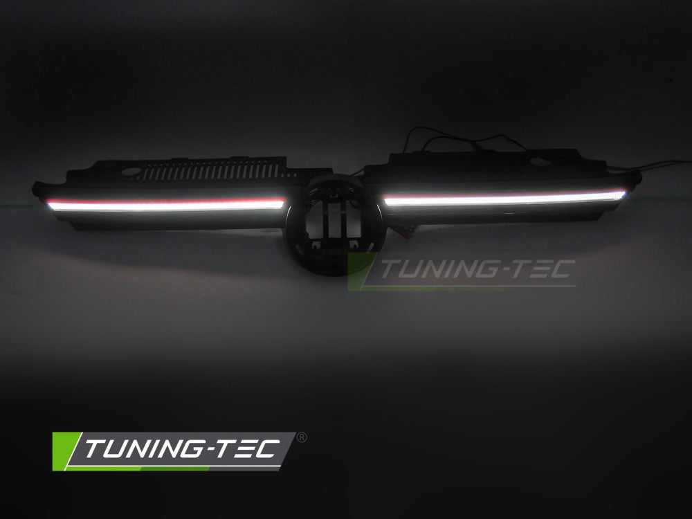 Griglia LED Nera Lucida Rossa Sportiva per Volkswagen Golf (Mk8) 2019-2024 Hatchback, Station Wagon