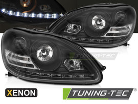 Fari Anteriori Xenon Neri per Mercedes Classe S W220 Berlina 2002-2005 – Coppia