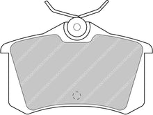 Pastiglie freni Ferodo DS Performance posteriori Volkswagen Beetle A5, Golf Mk2/Mk3/Mk4, Golf GTI Mk2/Mk3/Mk4, Golf R32 Mk4 e altri modelli