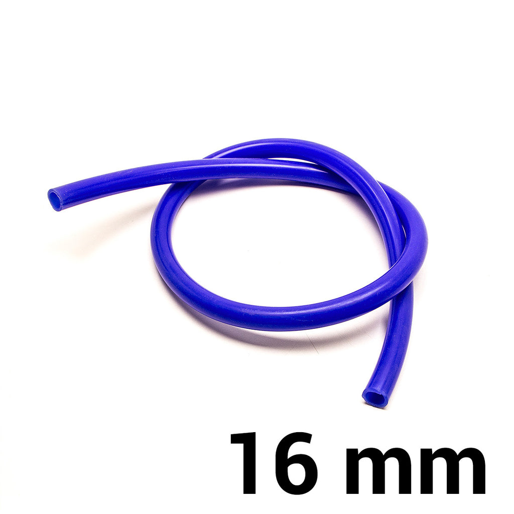 Tubo in silicone per depressione al metro — 16 mm / Blu