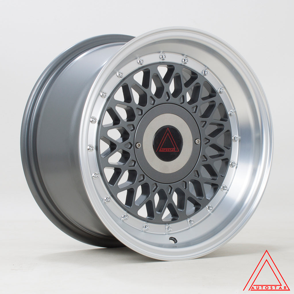 Cerchio in lega Autostar Silhouette 15x8 4x100/4x108 ET25 Gunmetal Machined Lip