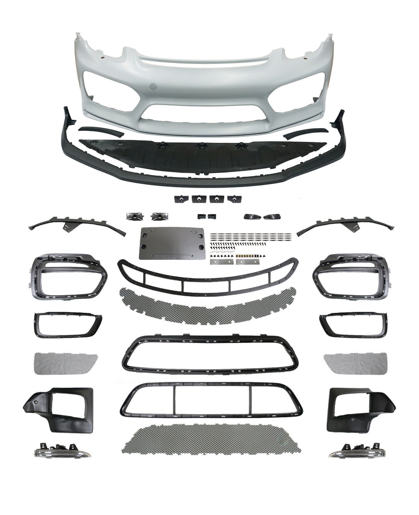 Paraurti Anteriore GT4 Style SK-Import Porsche 981 Con Fori Lavafari