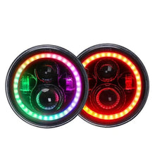 Fari Anteriori RGB Halo 7 Pollici SK-Import Neri Jeep Wrangler Mazda MX-5 NA - foto 5