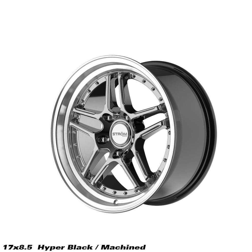 Cerchio in lega Ström DS-05 17x8.5 5x114.3 ET26 Hyper Black Polished Dish