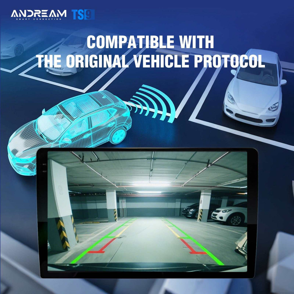 Andream Autoradio Android 14 Audi A4 S4 RS4 B6/B7: CarPlay, Android Auto, 9'' Touch HiFi.