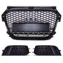 Kit Griglia RS e Cover Fari Fendinebbia Nero Lucido Audi A1 8X 10-15
