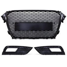 Griglia Anteriore a Nido d'Ape con Cornici Stile RS4 Nera Audi A4 B8.5 12-16