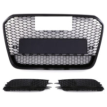 Griglia Anteriore a Nido d'Ape con Cornici Stile RS6 Nero Lucido Audi A6 C7 11-15