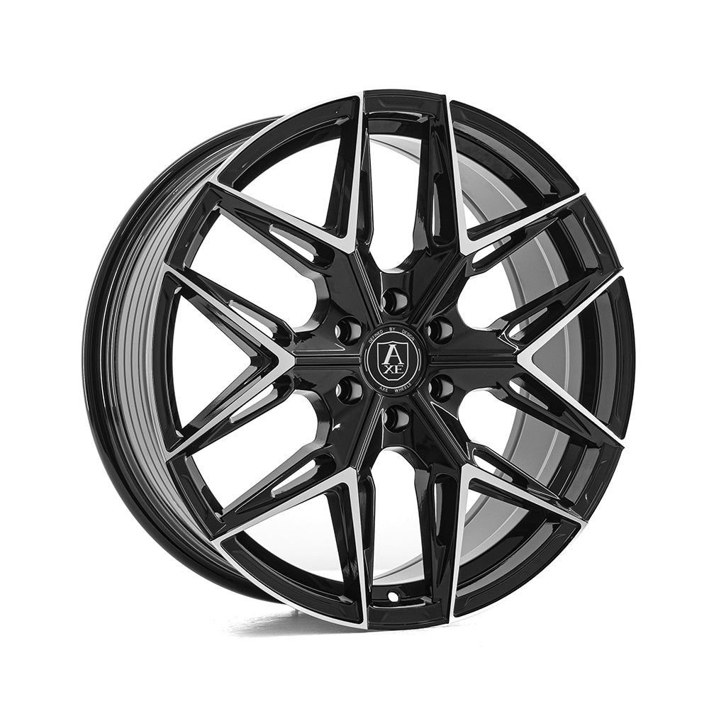 Cerchio in Lega AXE EX47T 20x8 ET40 6x120 Gloss Black & Polished