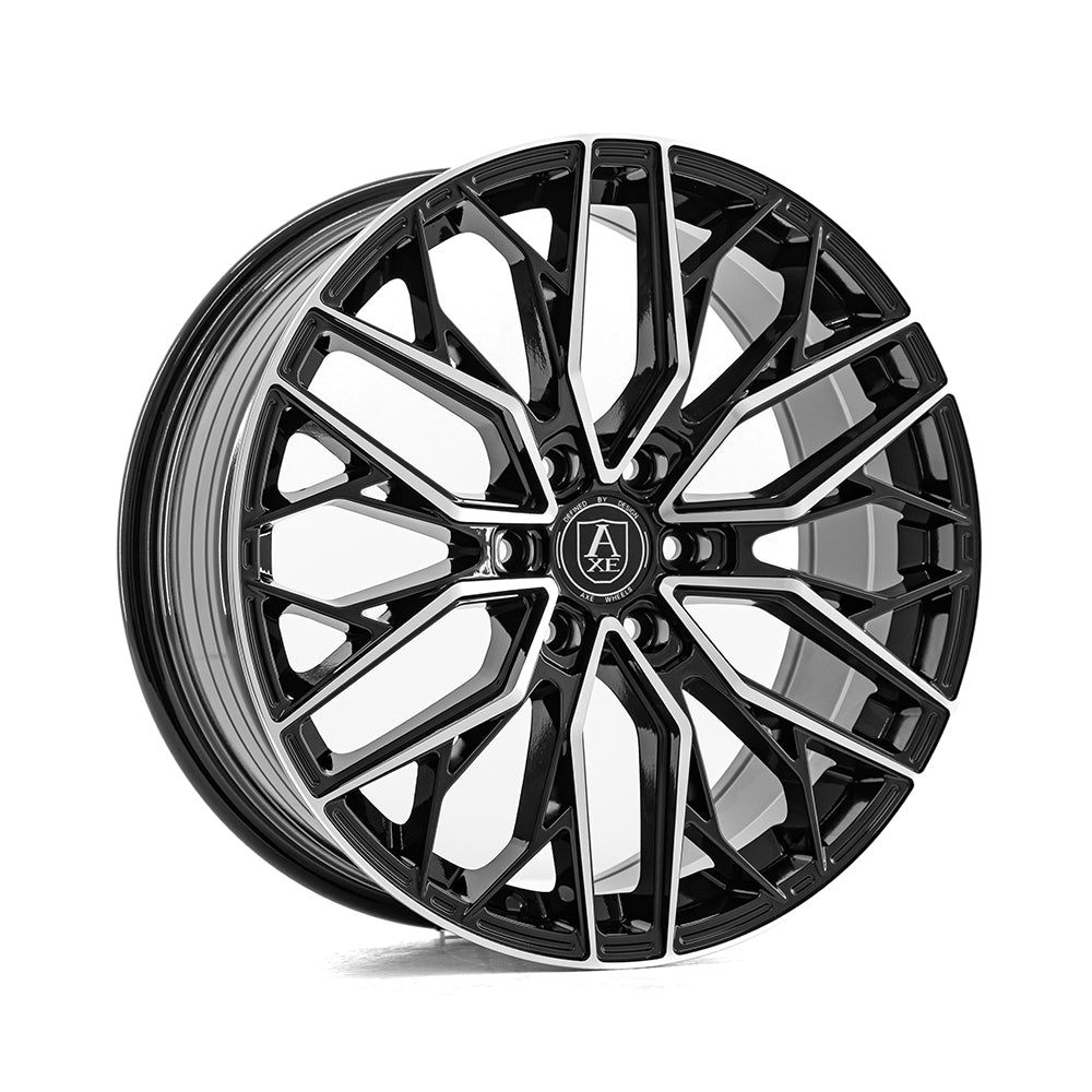Cerchio in Lega AXE EX48T 18x8 ET45 6x120 Gloss Black & Polished