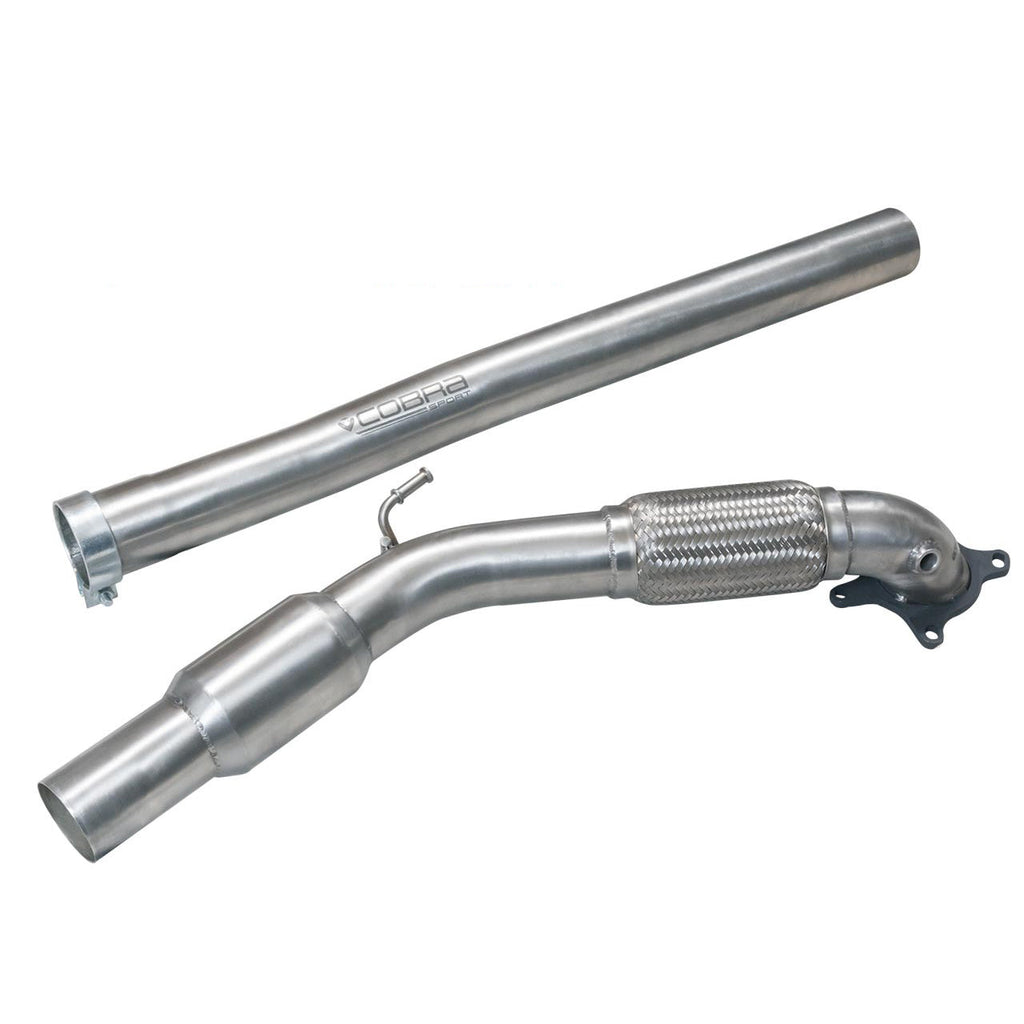 Downpipe Cobra Sport Audi TT 8J 2WD 2007-2011, scarico originale - AU27/AU28 — immagine illustrativa della configurazione