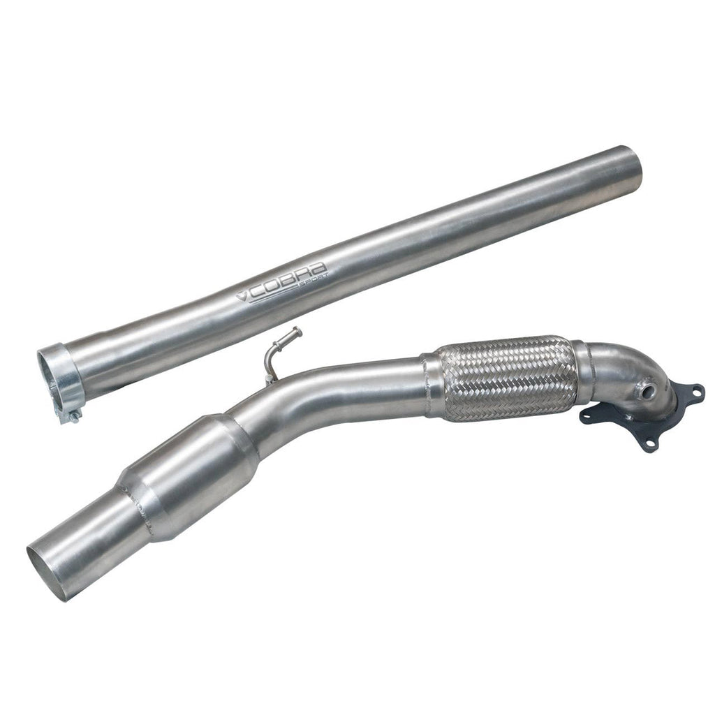 Downpipe Cobra Sport Audi TT 8J 2WD 2011-2014, scarico originale - AU38/AU39 — immagine illustrativa della configurazione