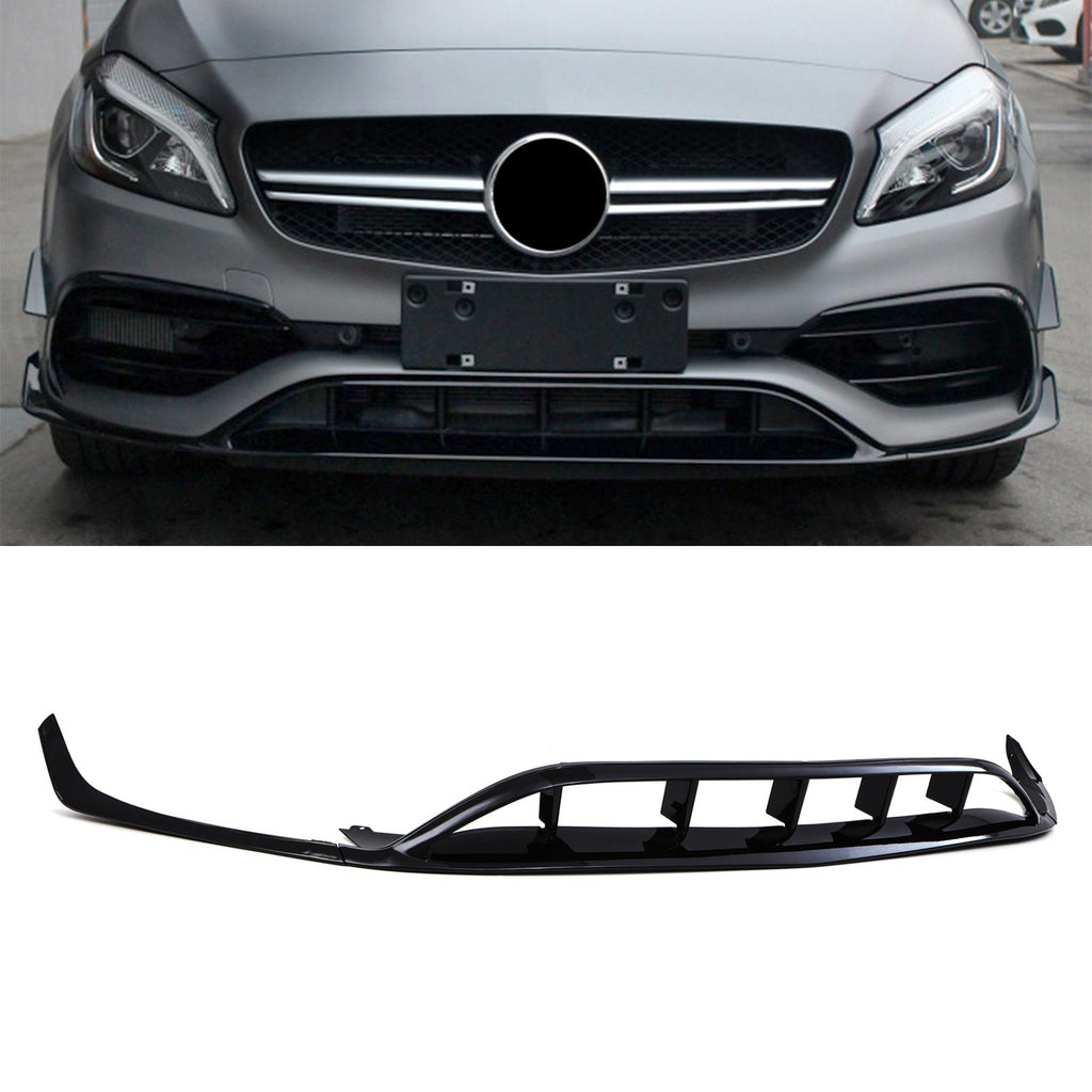 Canard con Splitter e Griglia Inferiore Nero Lucido Mercedes Benz Classe A W176 Facelift 15-18 - foto 2