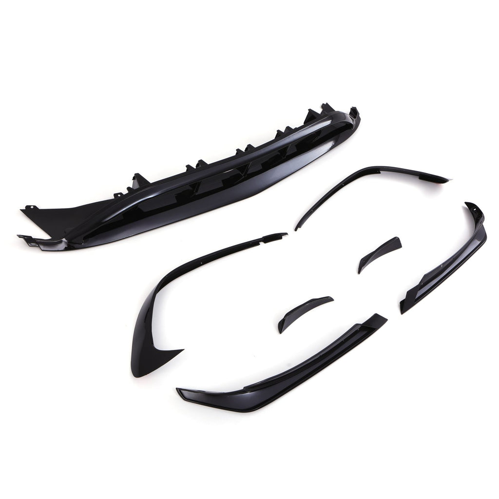 Canard con Splitter e Griglia Inferiore Nero Lucido Mercedes Benz Classe A W176 Facelift 15-18