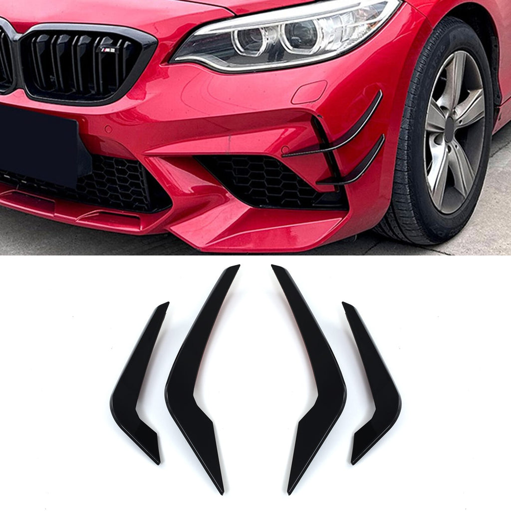 Canard Paraurti Anteriore Nero Lucido BMW M2 F87 16-21