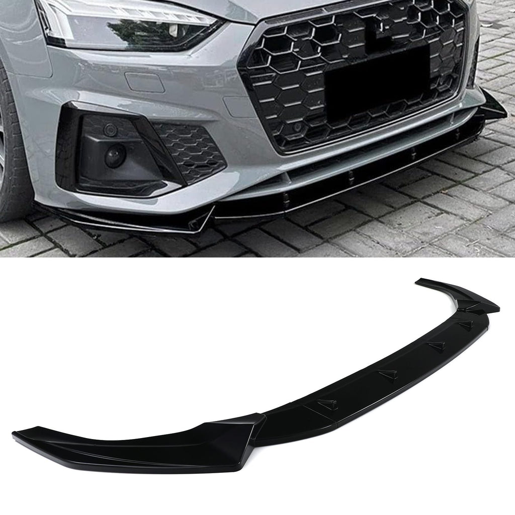 Splitter Anteriore Nero Lucido Audi A5 S5 F5 Facelift 2021-2025