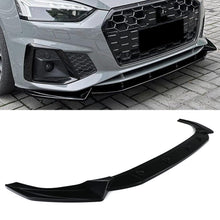 Splitter Anteriore Nero Lucido Audi A5 S5 F5 Facelift 2021-2025