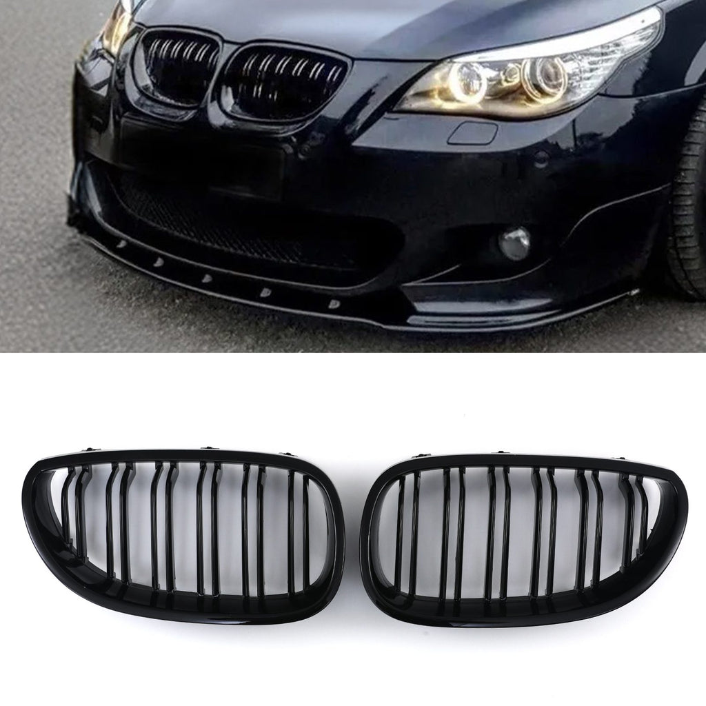 Calandra Doppio Rene Nero Lucido BMW Serie 5 E60 E61 04-10