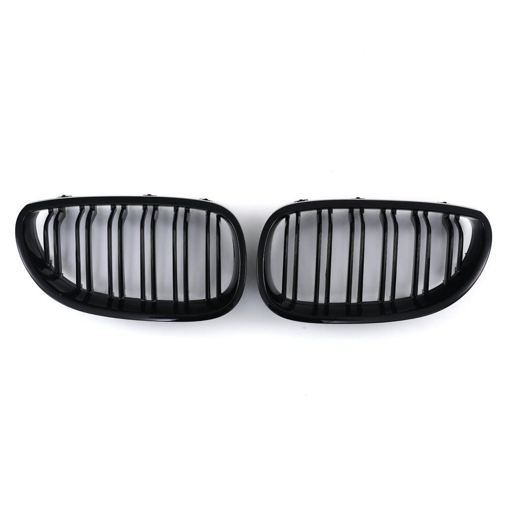 Calandra Doppio Rene Nero Lucido BMW Serie 5 E60 E61 04-10 - foto 2