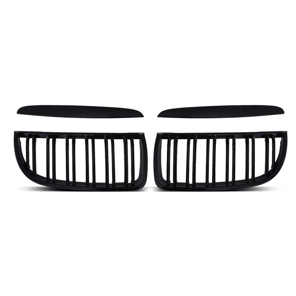 Griglia Doppia Barra Nero Lucido BMW Serie 3 E90 E91 05-08