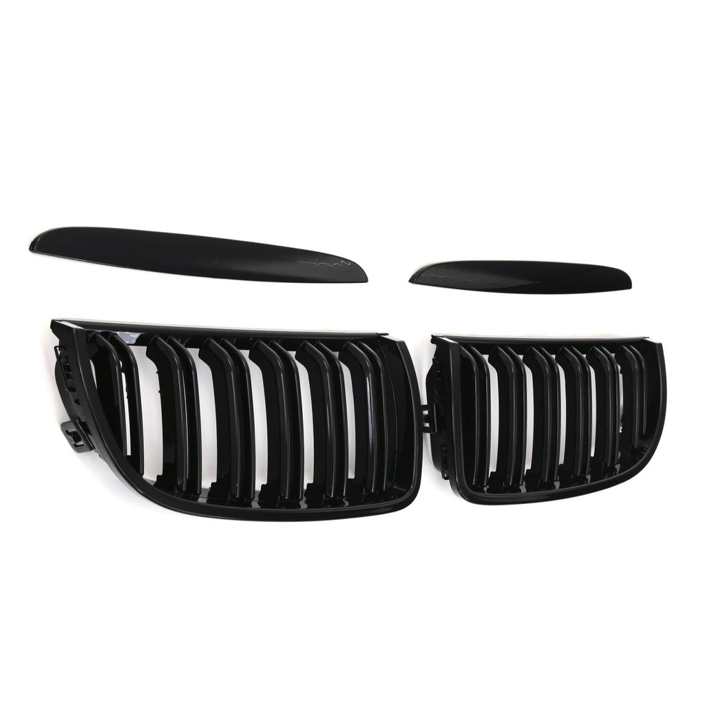 Griglia Doppia Barra Nero Lucido BMW Serie 3 E90 E91 05-08