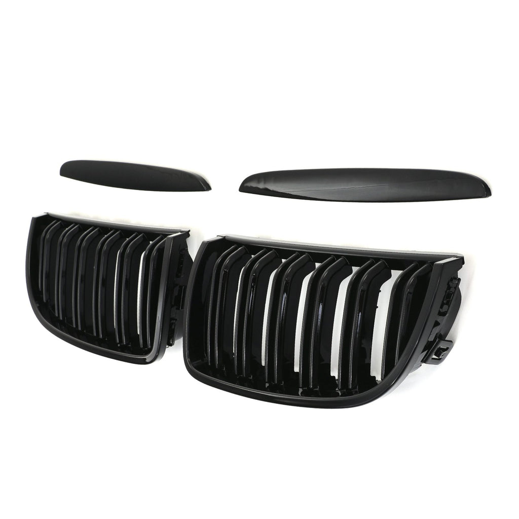 Griglia Doppia Barra Nero Lucido BMW Serie 3 E90 E91 05-08