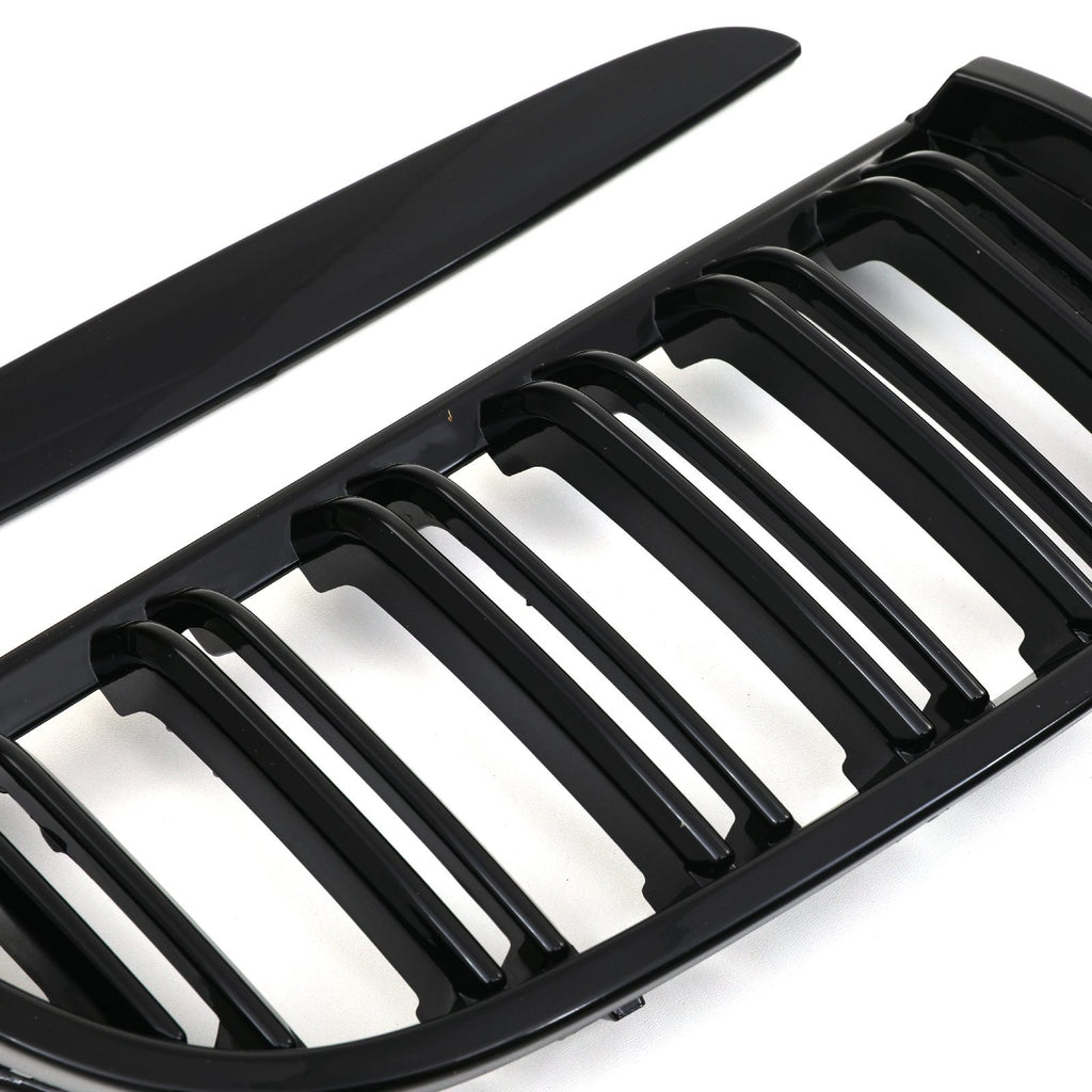 Griglia Doppia Barra Nero Lucido BMW Serie 3 E90 E91 05-08