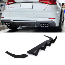 Diffusore a Lama con Spoiler Angolari Nero Lucido Audi S3 8V 17-20