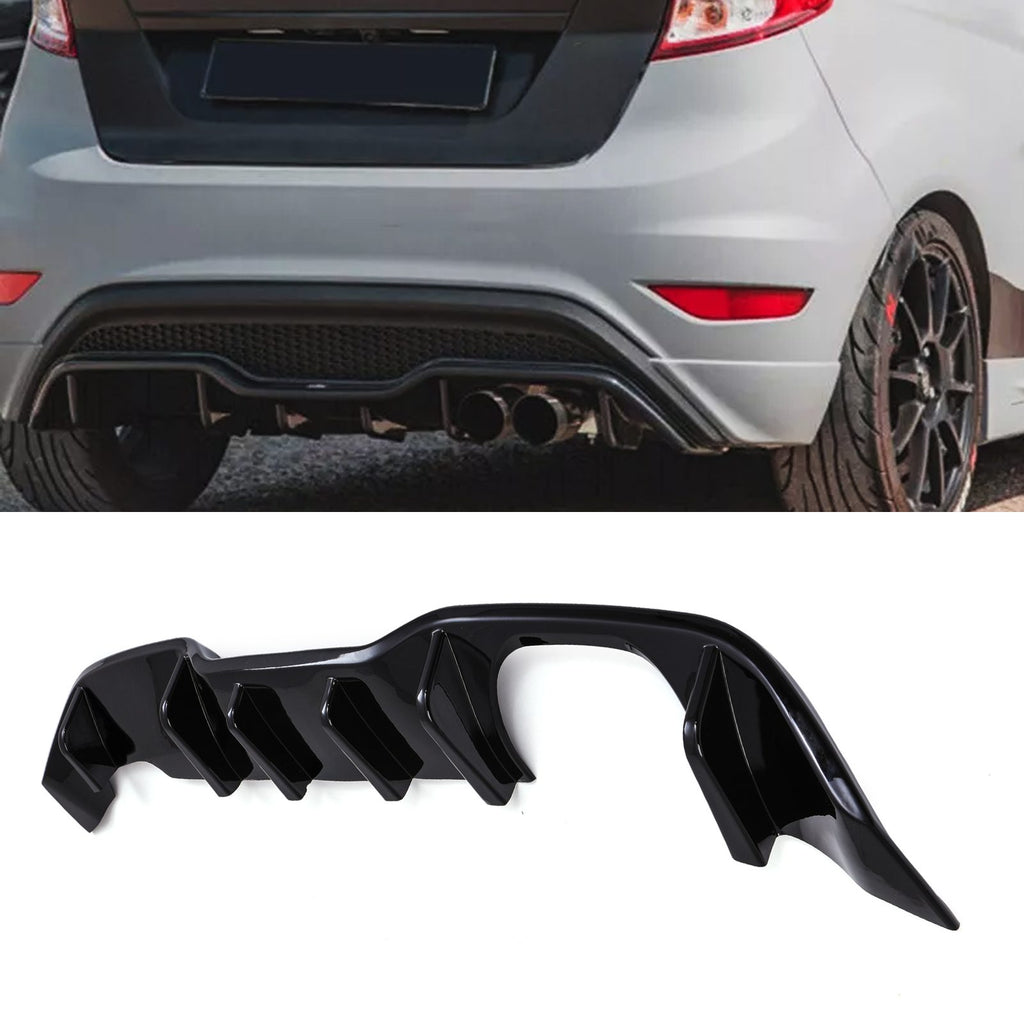 Diffusore Posteriore a Doppia Uscita Nero Lucido Ford Fiesta MK7 ST180 ST200 13-17
