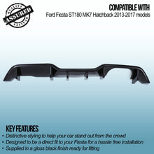 Diffusore Posteriore a Doppia Uscita Nero Lucido Ford Fiesta MK7 ST180 ST200 13-17 - foto 3