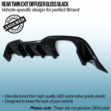 Diffusore Posteriore a Doppia Uscita Nero Lucido Ford Fiesta MK7 ST180 ST200 13-17 - foto 2