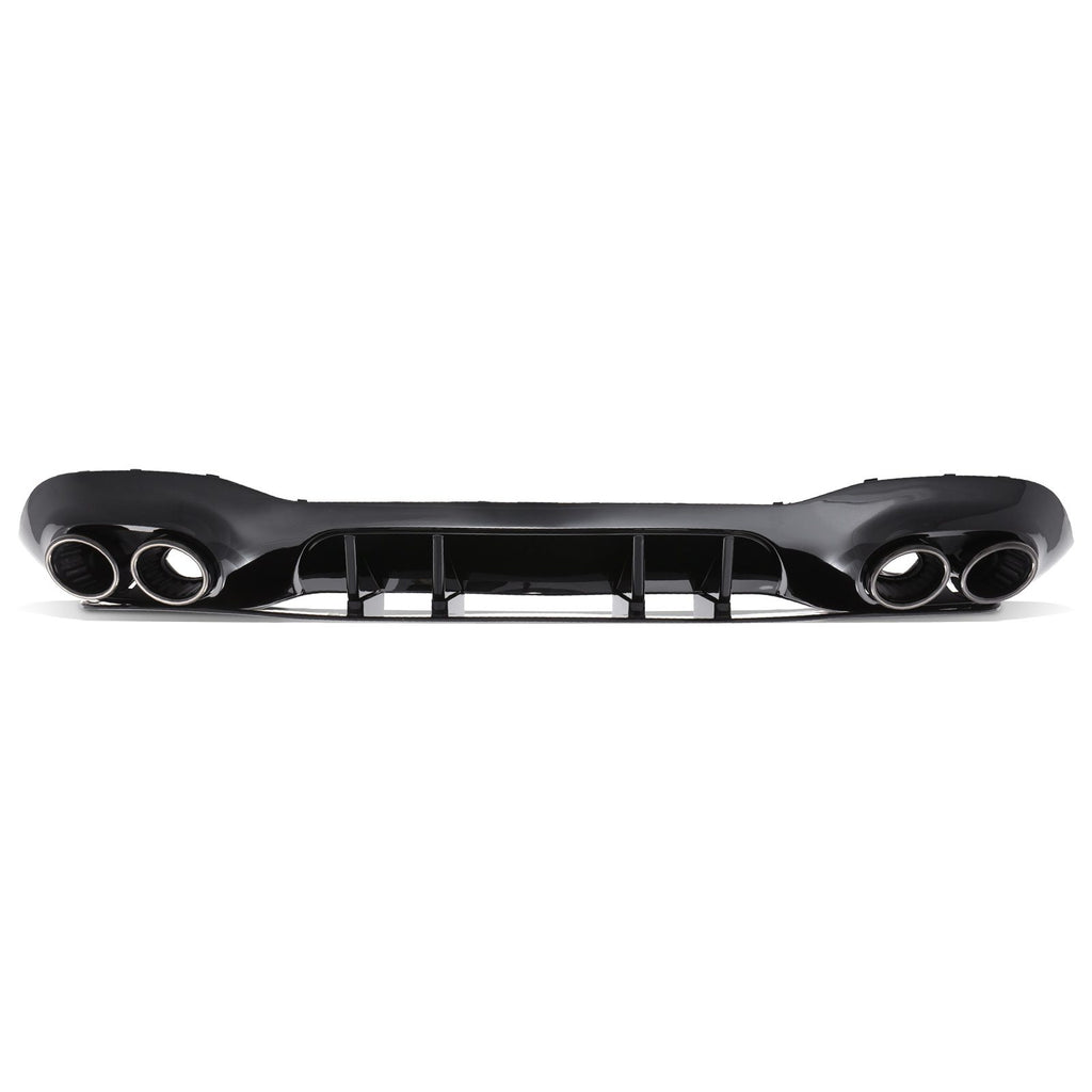 Diffusore Posteriore a Quadruplo Scarico con Terminali Neri Nero Lucido Mercedes Classe A W177 18+ - foto 6