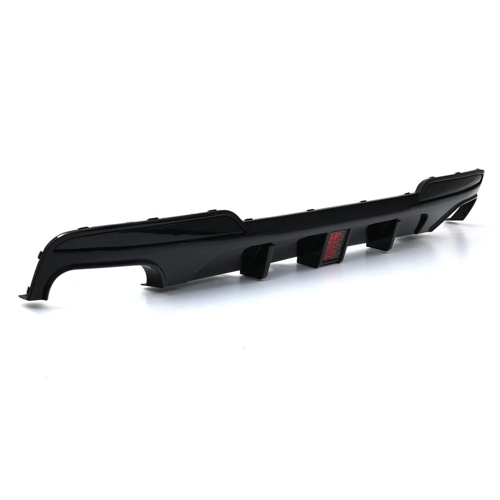 Diffusore Posteriore a Quadruplo Scarico con Luce LED Nero Lucido BMW Serie 5 F10 F11 11-17