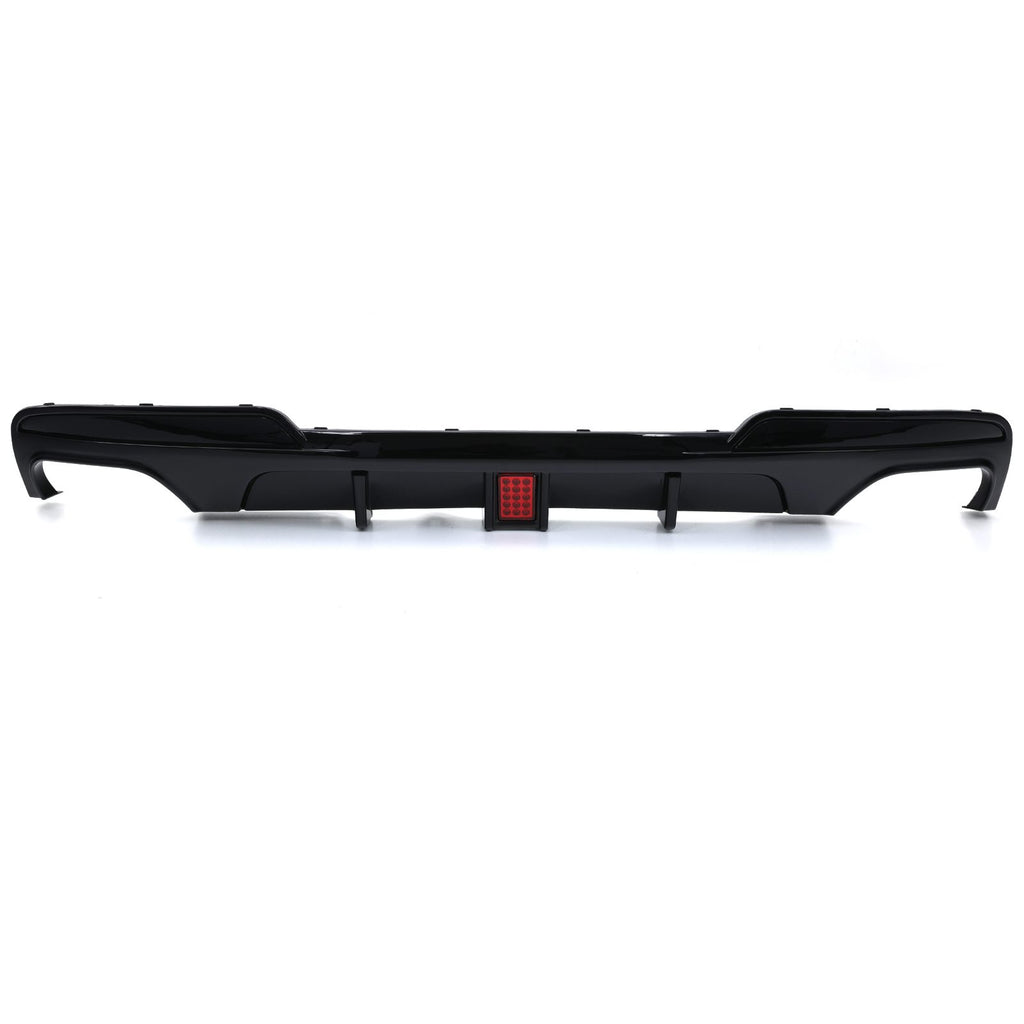 Diffusore Posteriore a Quadruplo Scarico con Luce LED Nero Lucido BMW Serie 5 F10 F11 11-17 - foto 2
