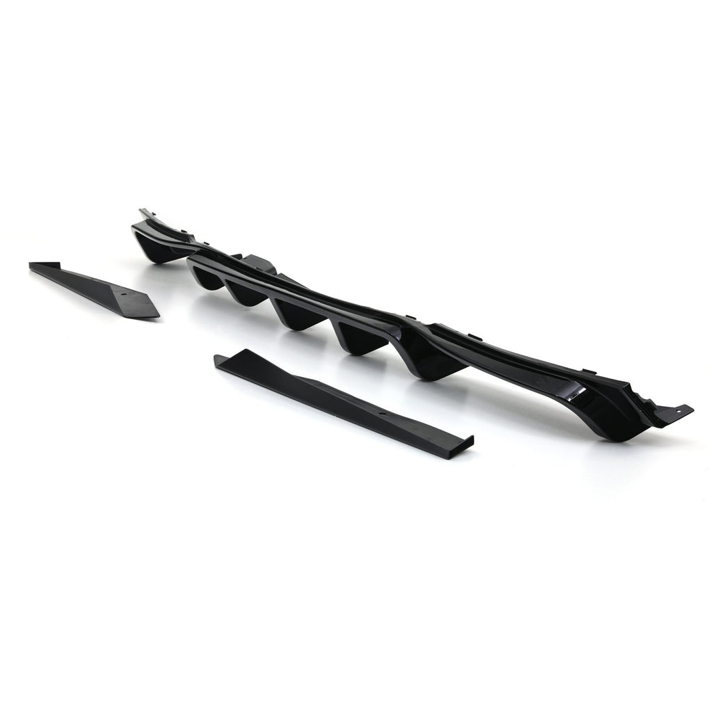 Diffusore Posteriore Doppia Uscita Nero Lucido BMW Serie 3 F30 12-18
