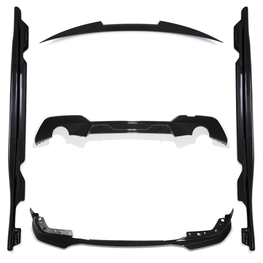 Kit Aero Completo Look M Sport Nero Lucido BMW Serie 3 G20 19-21 - foto 3