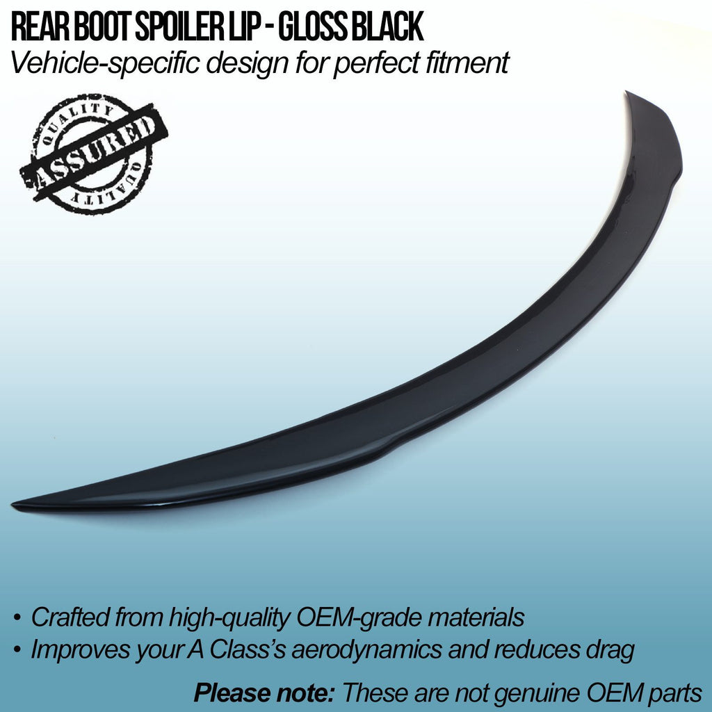 Spoiler Lip Posteriore Nero Lucido Mercedes Classe A W177 Berlina dal 2018 - foto 2