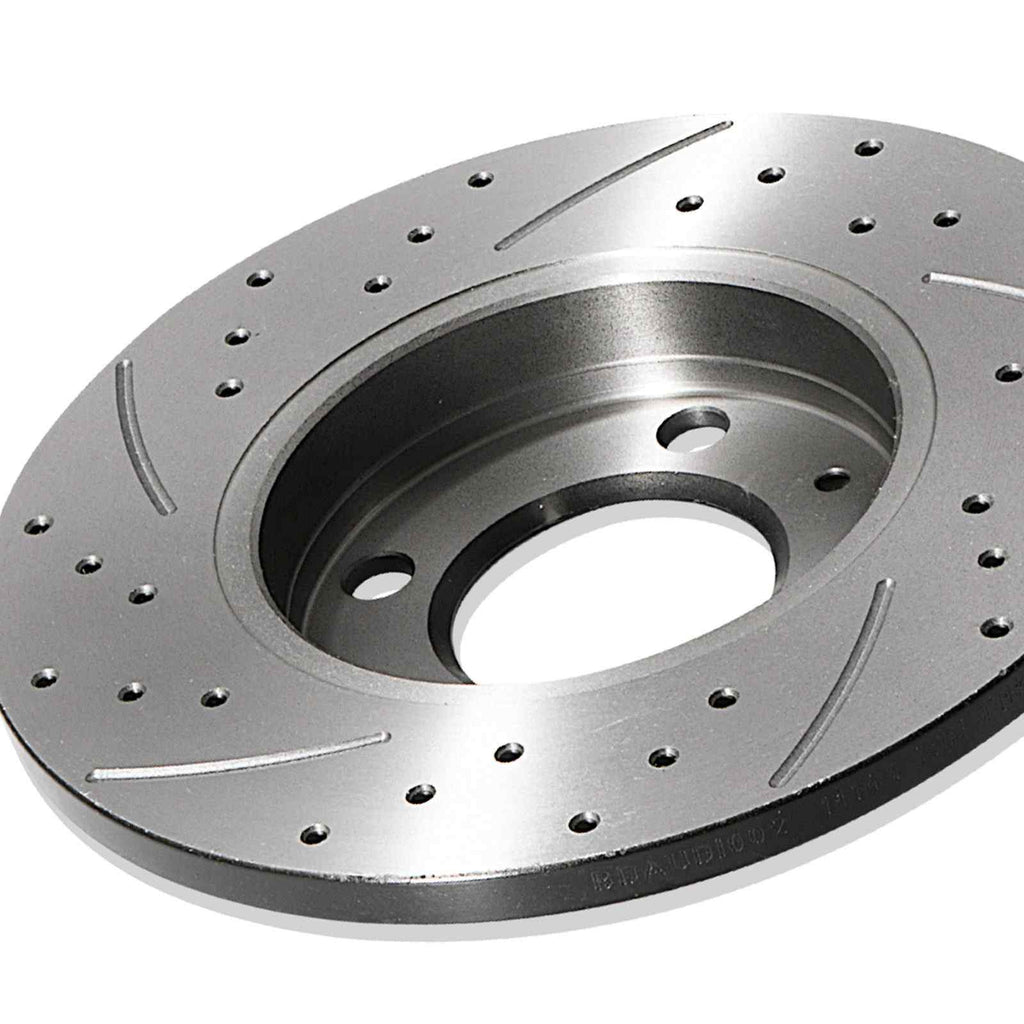 Dischi Freno Anteriori Forati e Scanalati 239mm Volkswagen Golf Mk1 Mk2 Mk3 74+ - foto 10