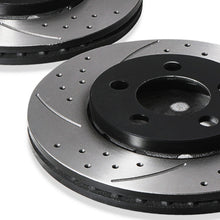 Dischi Freno Anteriori Forati e Scanalati 256mm Volkswagen Bora Audi A3 8L 1.6 1.8 1.9 TDI - foto 10