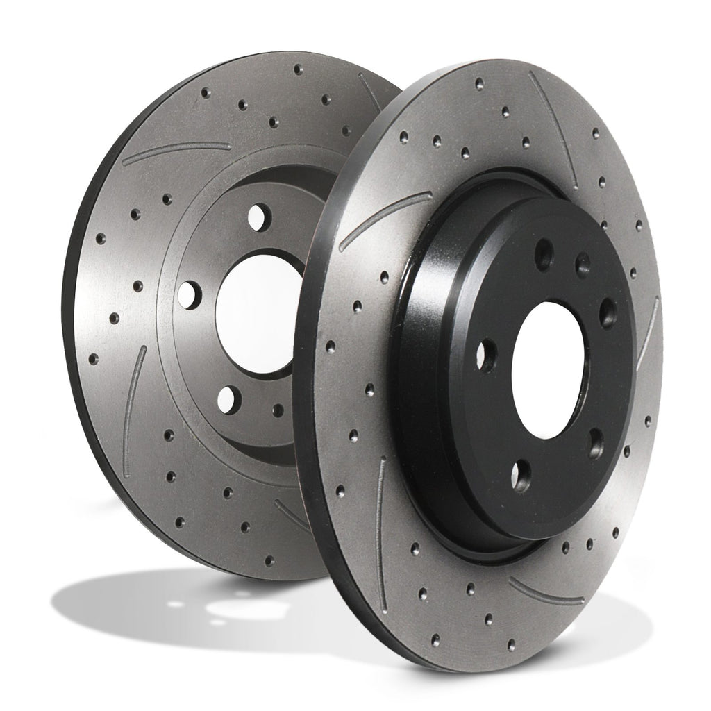 Dischi Freno Posteriori Forati e Baffati 300mm Audi Q5 Sq5 A4 B8 Allroad 08+