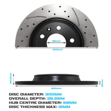 Dischi Freno Posteriori Forati e Baffati 300mm Audi A6 S6 A7 S7 2.8 3.0 TDI TFSI Fsi - foto 3
