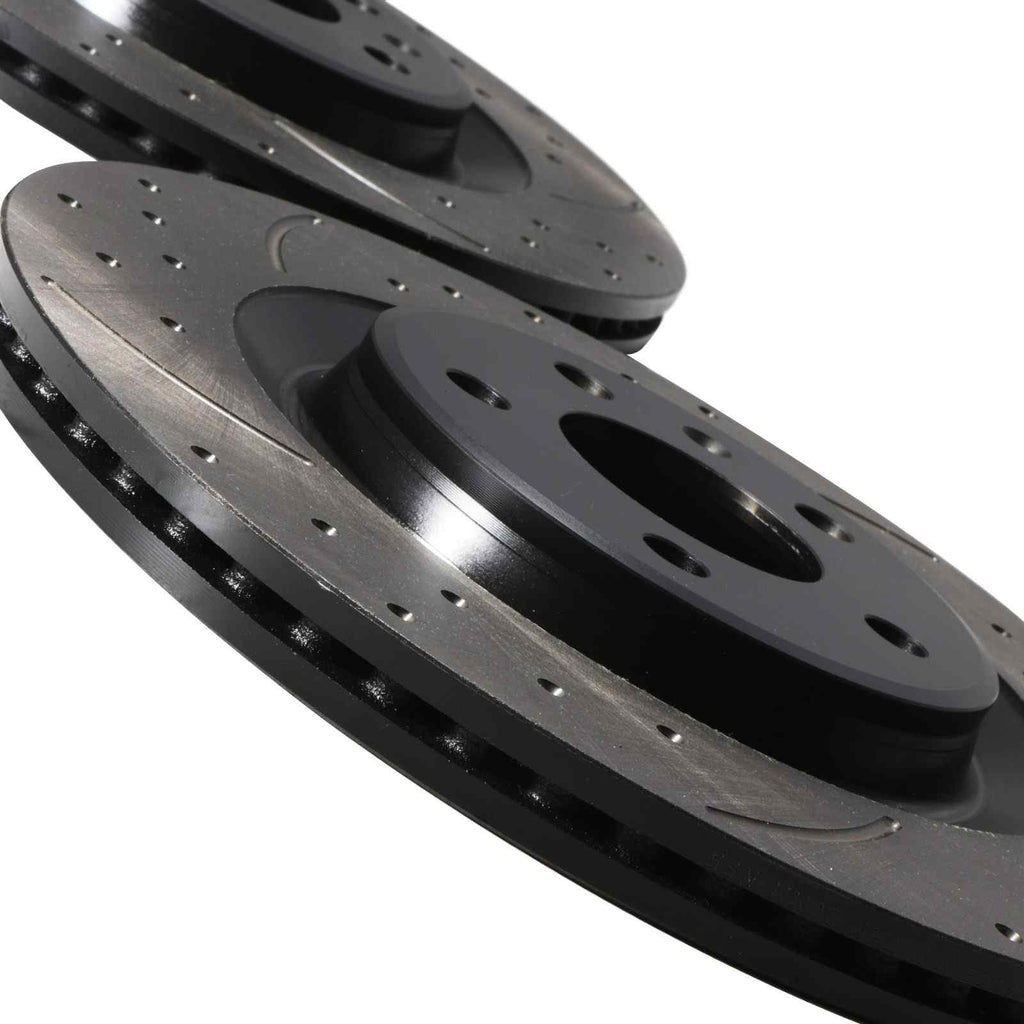 Dischi Freno Posteriori Forati e Scanalati 330mm Audi A6 C7 A7 4G8 12+ - foto 7