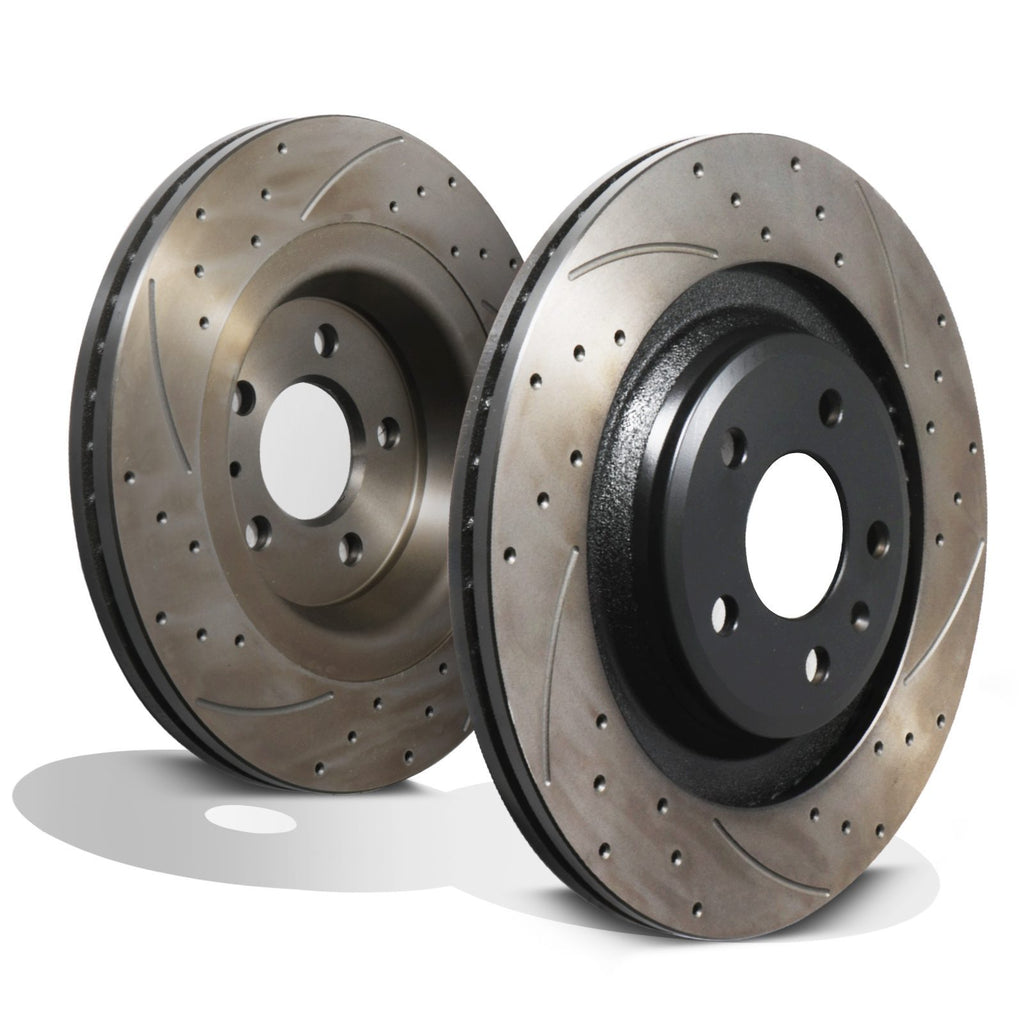 Dischi Freno Posteriori Forati e Scanalati 330mm Audi Q5 2.0 3.0 3.2 TDI TFSI 08-17