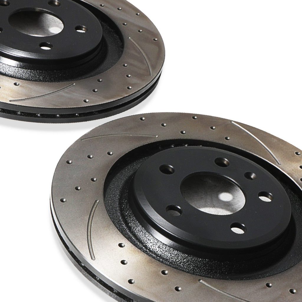 Dischi Freno Posteriori Forati e Scanalati 330mm Audi Q5 2.0 3.0 3.2 TDI TFSI 08-17 - foto 4