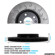 Dischi Freno Anteriori Ondulati 314mm Audi A4 B8 B9 / A5 8T 07+ - foto 3